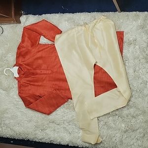 Boys simple orange kurta Indian top